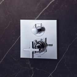 AXOR Citterio Thermostatic Mixer for concealed installation with shut-off|diverter valve and cross handle | Shower controls | AXOR