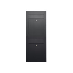 Designer | 2er 2x1 Edelstahl Briefkastenanlage DESIGNER Style BIG pulverbeschichtet Einputz- bzw. Unterputzvariante 100mm | Mailboxes | Briefkasten Manufaktur