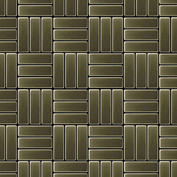 Basketweave Brass Tiles | Metal mosaics | Alloy