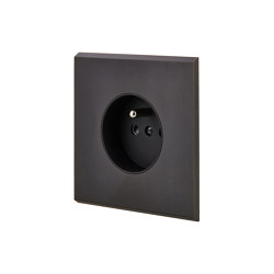 Black Mat Brass - Single cover plate - 1 Socket | Sockets | Modelec