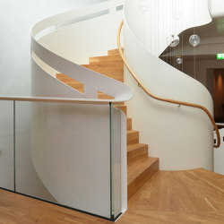 Modern folded stairs in the Lamaison hotel in Saarlouis | Staircase systems | MetallArt Treppen