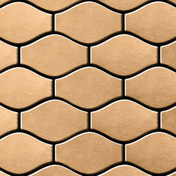 Karma Titanium Amber Brushed Tiles | Metal mosaics | Alloy