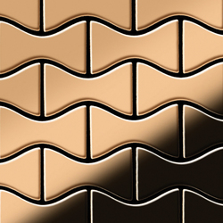 Kismet Titanium Amber Mirror Tiles | Metal mosaics | Alloy