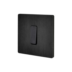 STB Steel - Single cover plate - 1 flat STB steel button | Two-way switches | Modelec
