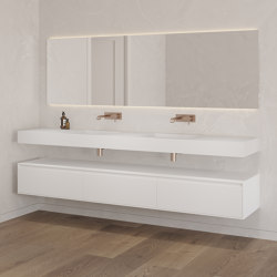 MDF | Gaia Classic Wall-Mounted MDF Bathroom Cabinet - 3 drawers | Bathroom furniture | Riluxa