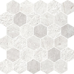 PIETRA D'ORVIETO Bianco - Esagona Mosaic 28x29 | Ceramic tiles | Tagina