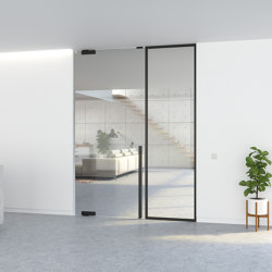 Portapivot GLASS | Single door + fixed partition | Hinges for glass doors | PortaPivot
