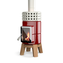 Round Stack wood | Stoves | La Castellamonte