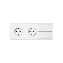 Simon 100 | Kit Double Socket + Double Switch | Sockets | Simon