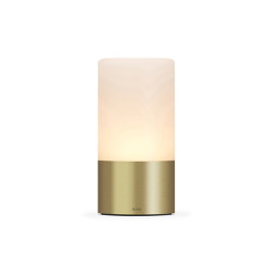 Totem Frosted 80mm Natural Brass | Outdoor table lights | Voltra Lighting
