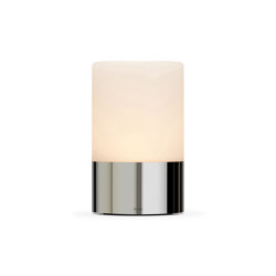 Totem Frosted 100mm Polished Chrome | Outdoor table lights | Voltra Lighting